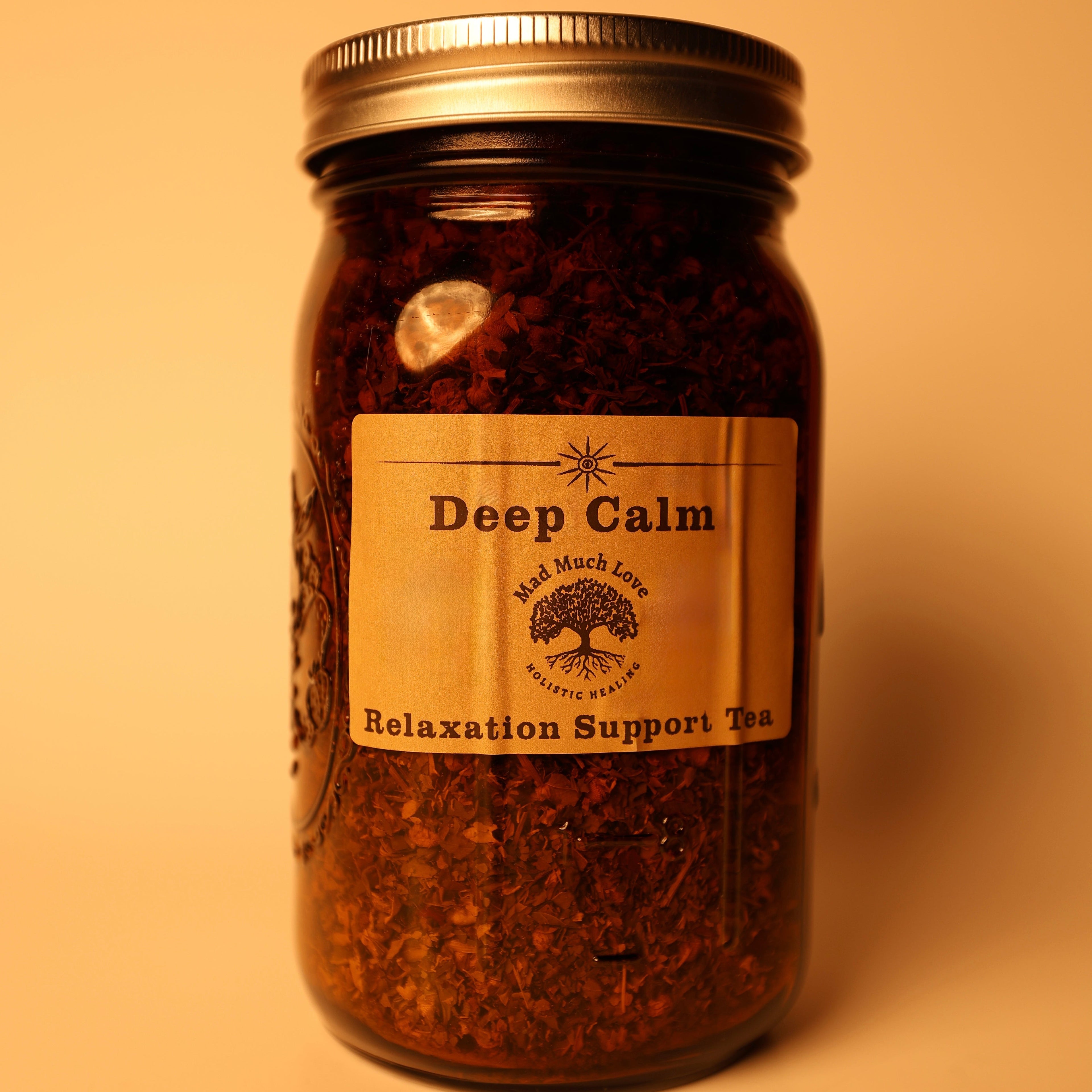 A deeply soothing herbal blend crafted to ease anxiety, quiet worry, and support emotional balance. This tea helps settle racing thoughts and create a grounded, peaceful state.

With gentle, nourishing botanicals, it encourages a sense of stability, comfort and inner calm- supporting you through moments of stress and emotional heaviness. A tea made sold by MadMuchLove Holistic Healing. 
