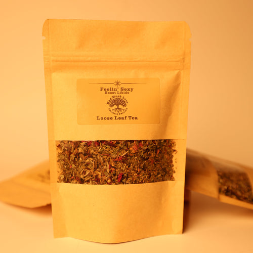 This tea features gentle&nbsp;aphrodisiac herbs that boost libido, balance hormones, and promote radiant, glowing skin.

This tea works gently with the body to encourage&nbsp;hormonal harmony, and awaken a deeper sense of vitality.

Rich in plant-based nutrients and antioxidants, it supports both inner wellness and outer glow- making it a daily ritual for balance, confidence, and connection.