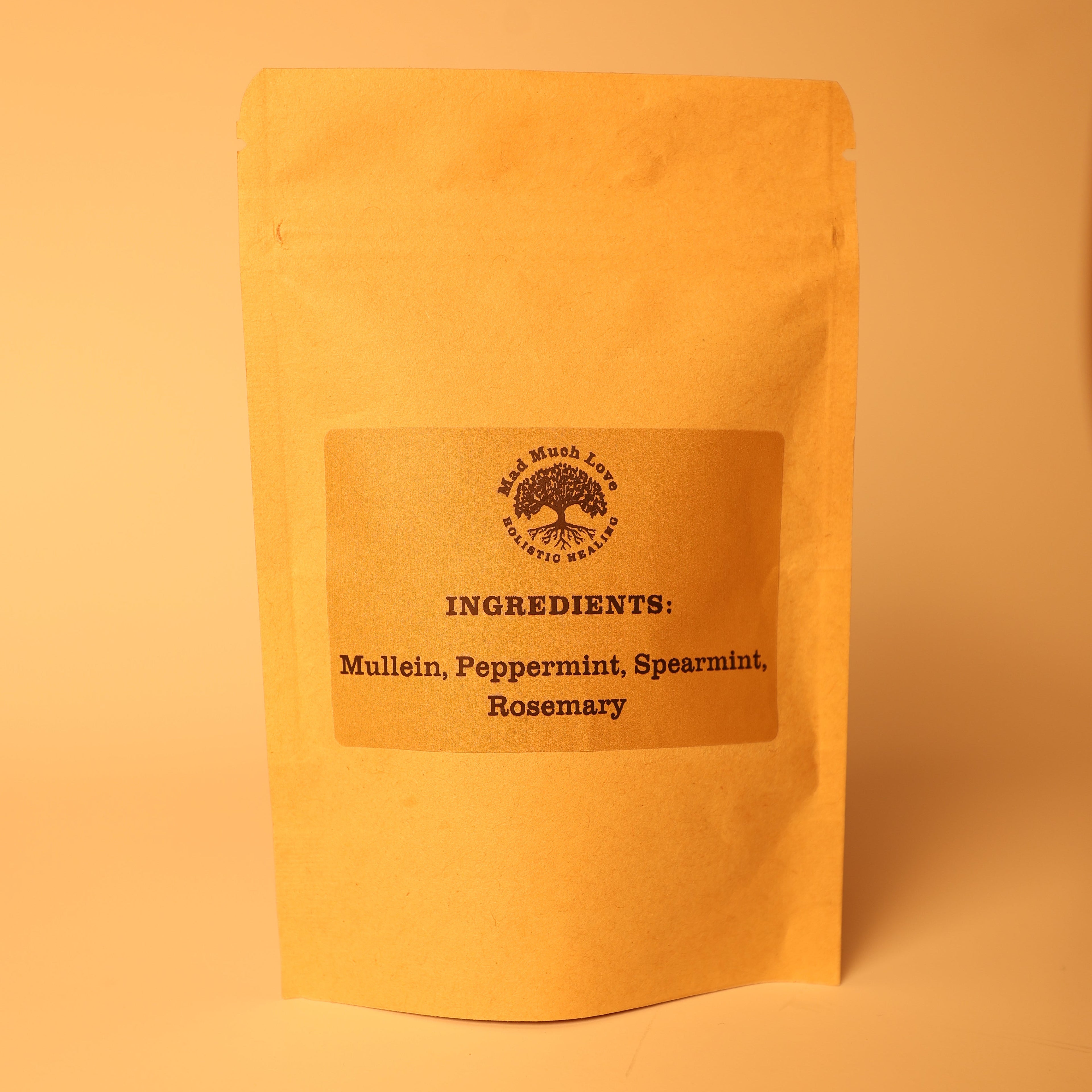 Ingredients: Verbascum Thapus (Mullein), Mentha Piperita (Peppermint), Mentha Spicata (Spearmint), Salvia Rosmarinus (Rosemary)